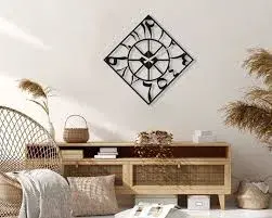 Metal Wall Clock Black